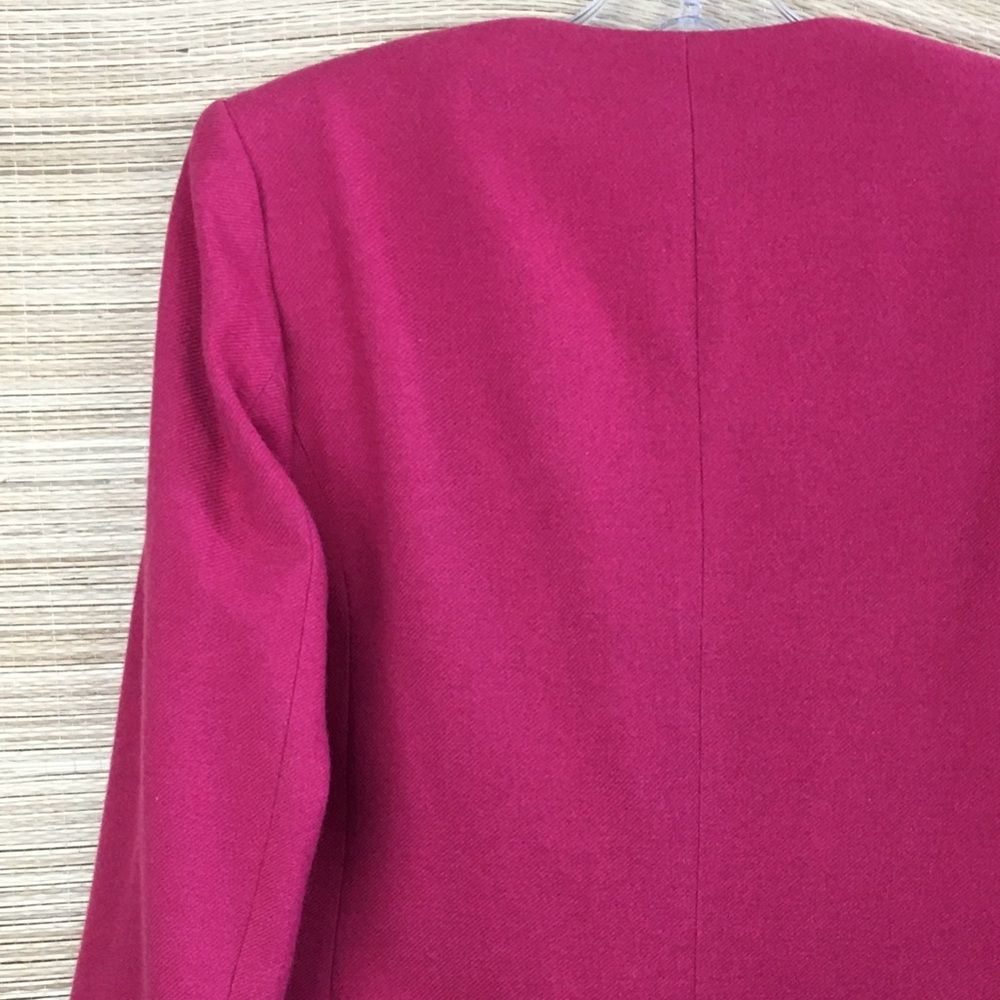 MaxMara Made In Italy Cashmere Two Buttons Blazer Jacket In Raspberry Size 10 - Picture 10 of 15